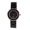 Montre bracelet rose en or rose, montre romanson quartz en acier inoxydable